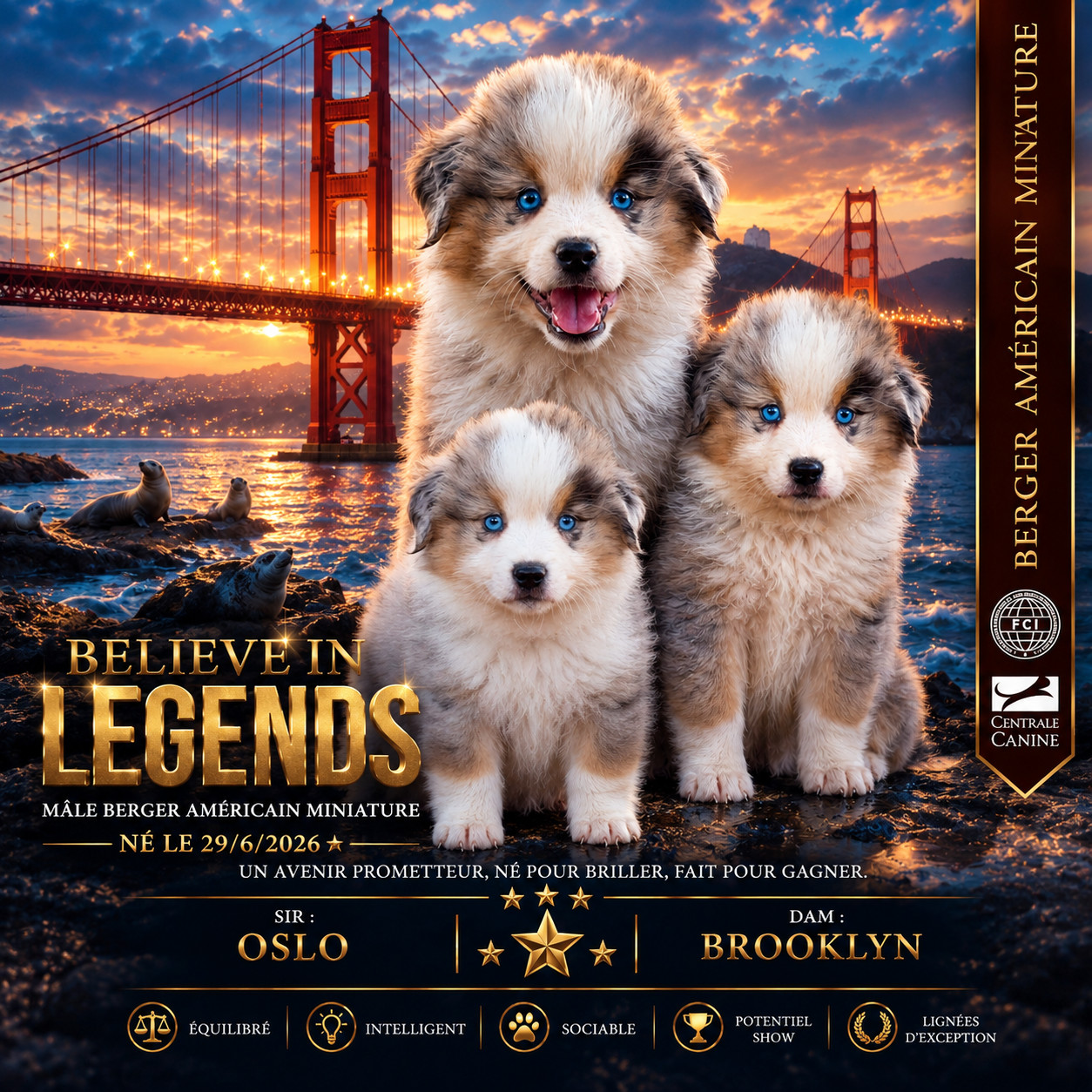 D'Eden's Wood - Chiots disponibles - Berger Américain Miniature 