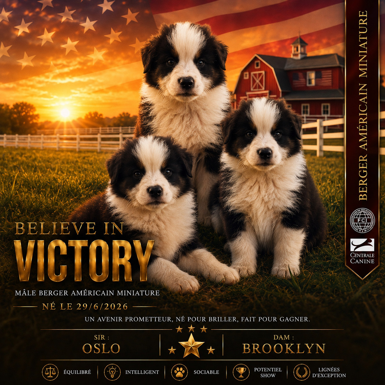 D'Eden's Wood - Chiots disponibles - Berger Américain Miniature 
