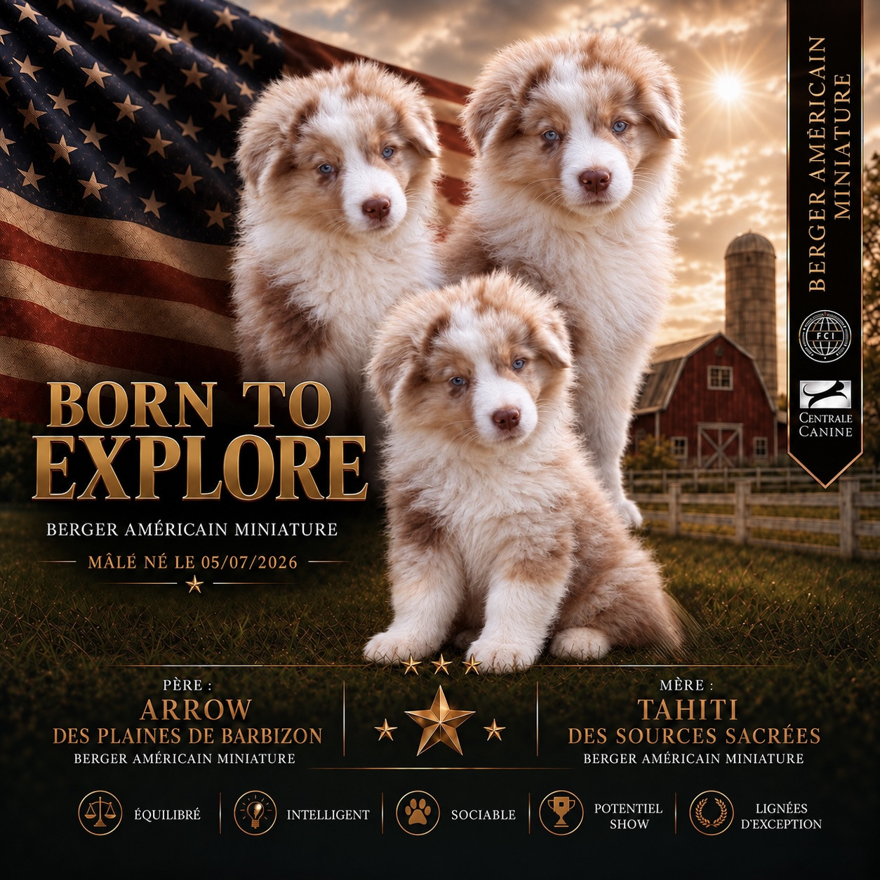 D'Eden's Wood - Chiots disponibles - Berger Américain Miniature 